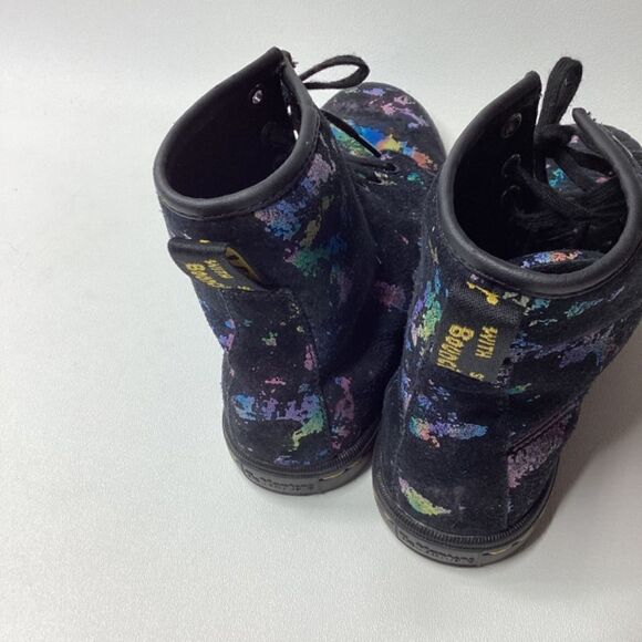 Dr Marten Sheridan rainbow suede boot Size 7 black and dyed blue & pink Unisex - Picture 6 of 10